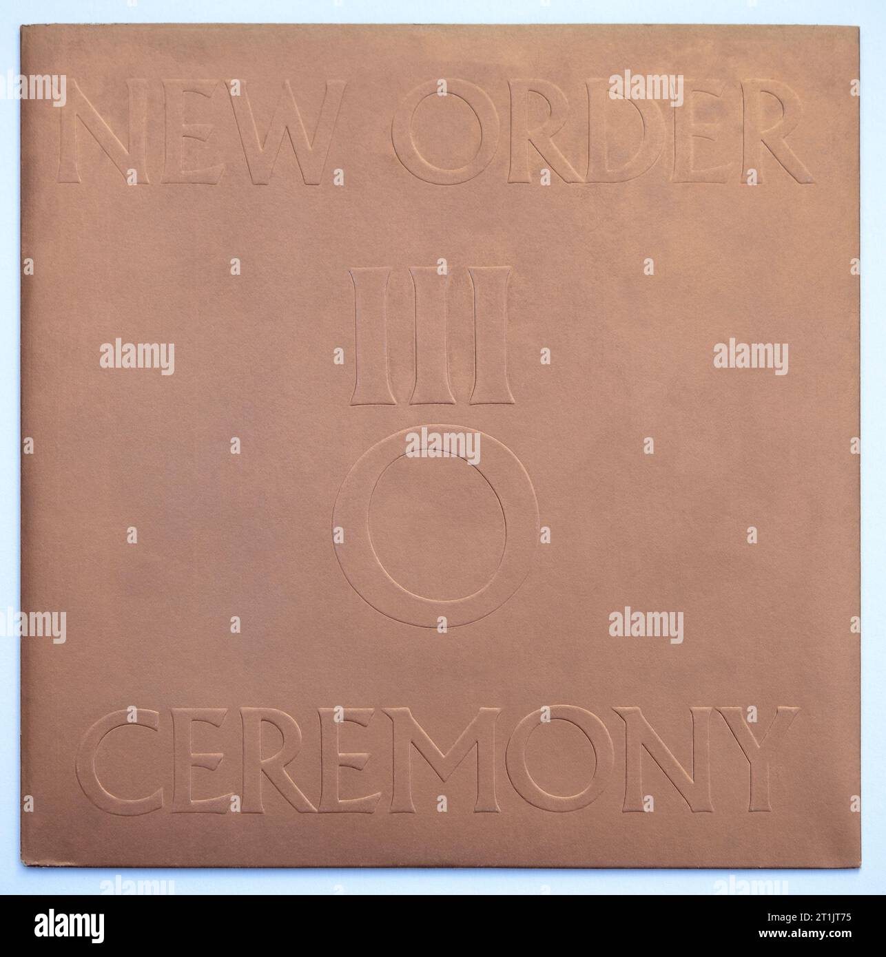 Couverture photo de la version vinyle sept pouces de Ceremony, le premier single de New Order, sorti en 1981 Banque D'Images