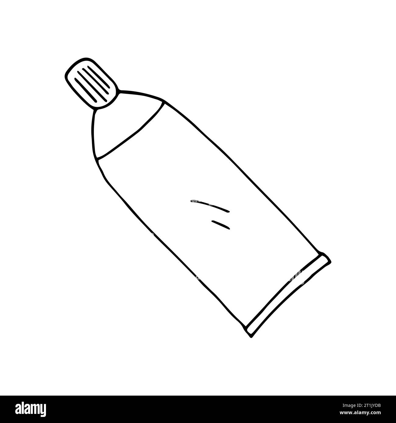 Illustration vectorielle de doodle de dentifrice isolée sur fond blanc Illustration de Vecteur