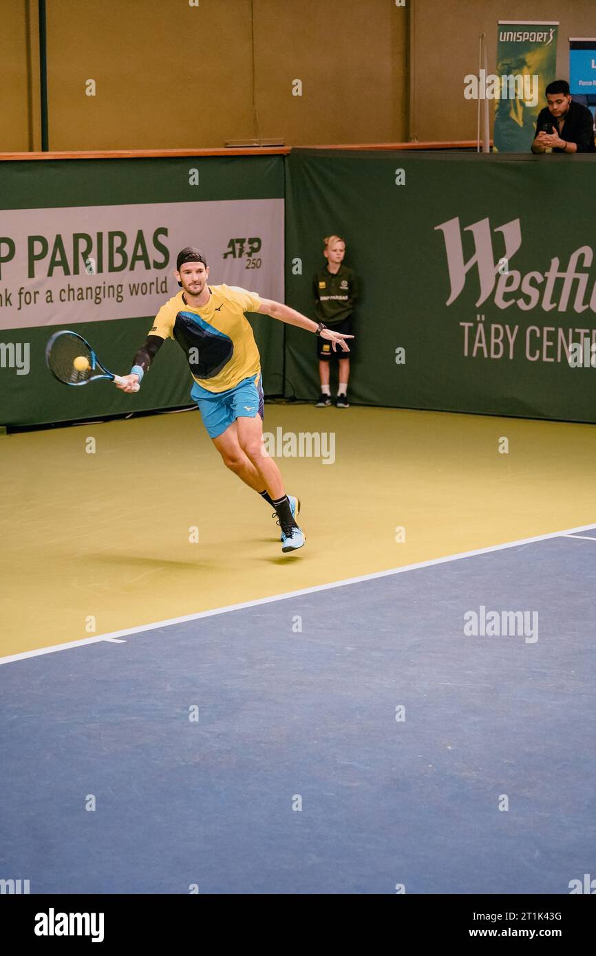 Stockholm, Kungliga tennishallen, Benjamin Hassan contre Andrea Vavassori. Andrea Vavassori Banque D'Images