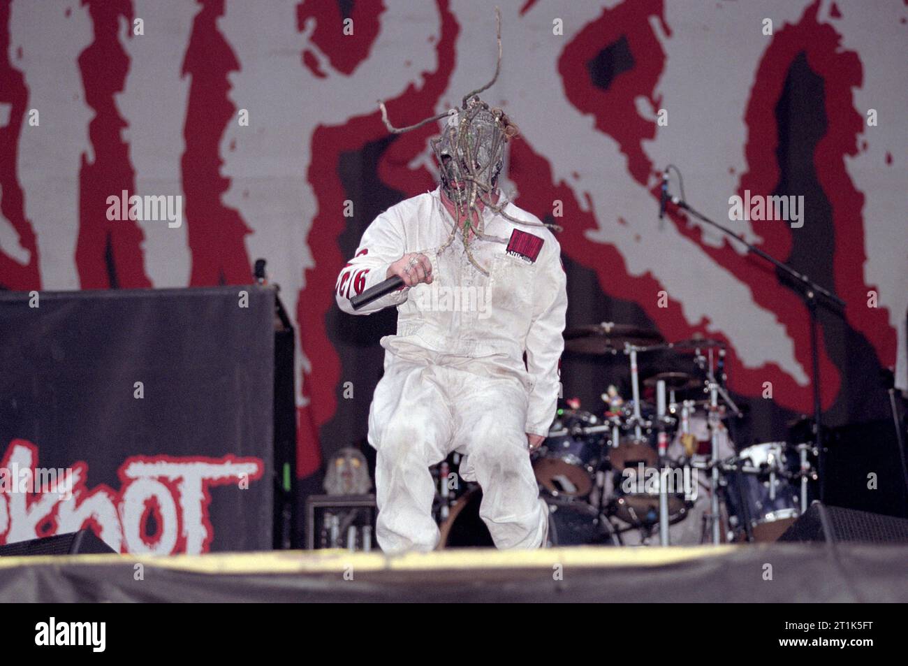 Monza Italie 2000-06-11, Corey Taylor chanteur du groupe Slipknot lors du festival Gods of Metal au Stadio Brianteo Banque D'Images