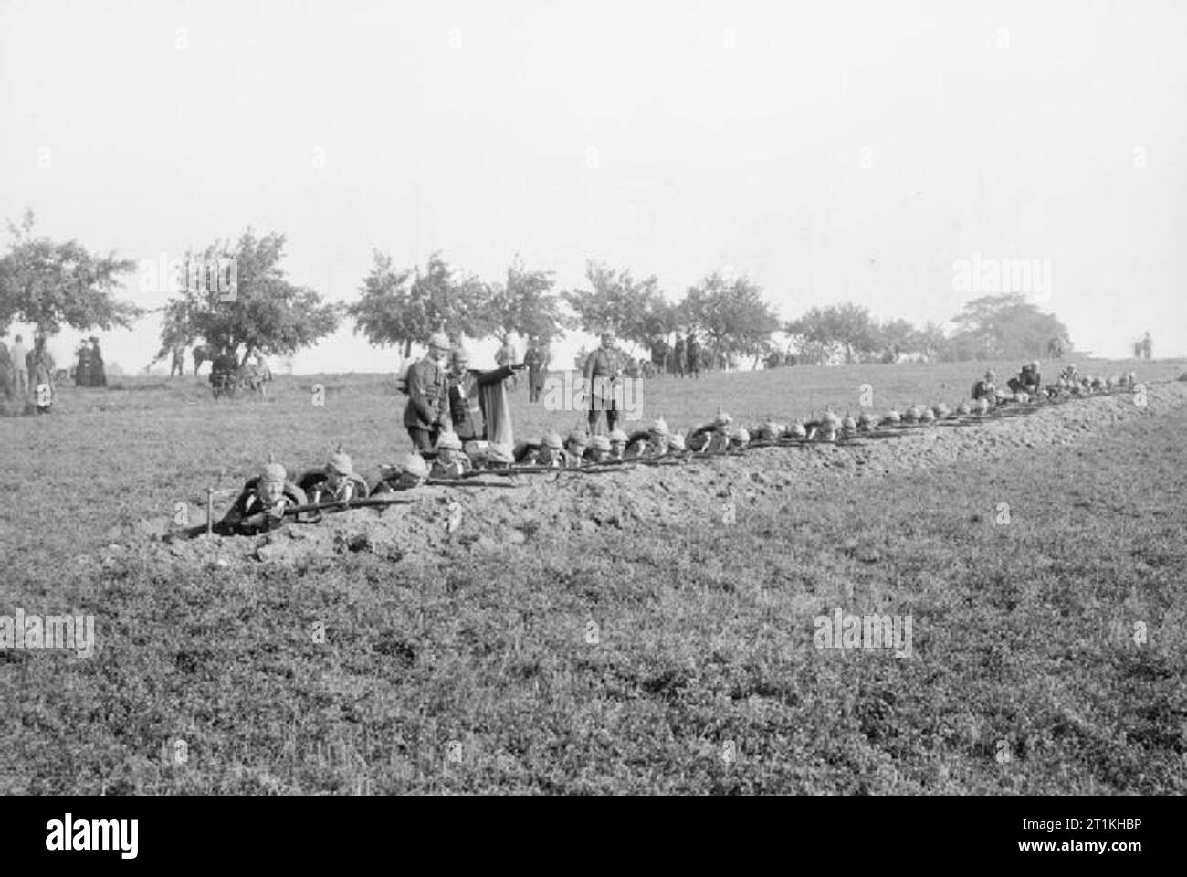 L'armée impériale allemande 1890 - 1913 Infanterie Allemande inscrit pendant les manoeuvres de 1902. Banque D'Images