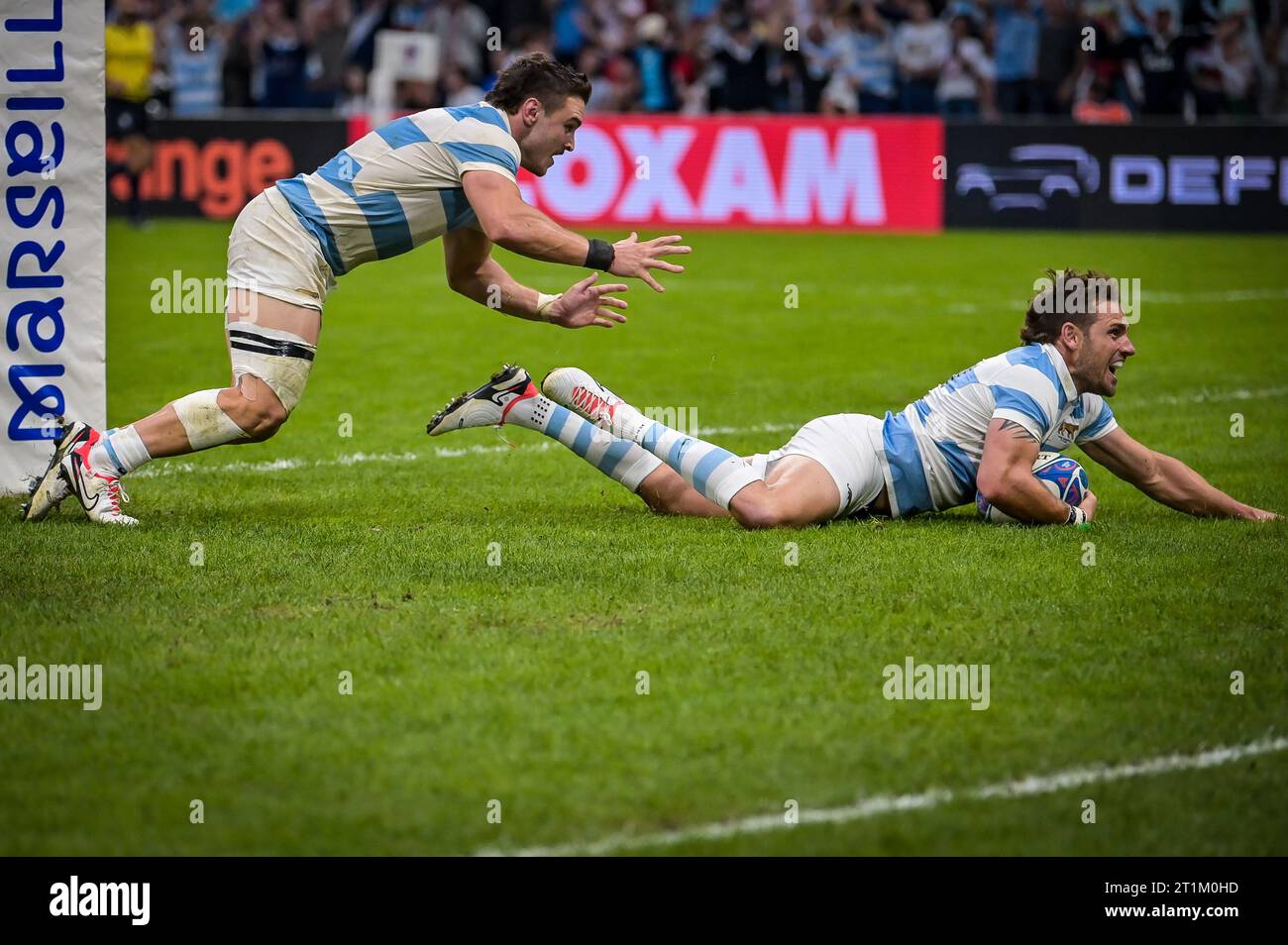 Marseille, France. 14 octobre 2023. Nicolas Sanchez (Argentine) lors d'un match DE COUPE DU MONDE DE RUGBY FRANCE 2023 entre le pays de Galles et l'Argentine au Stade de Marseille, à Marseille, France, le 14 octobre 2023. (Photo/Felipe Mondino) crédit : Agence photo indépendante/Alamy Live News Banque D'Images