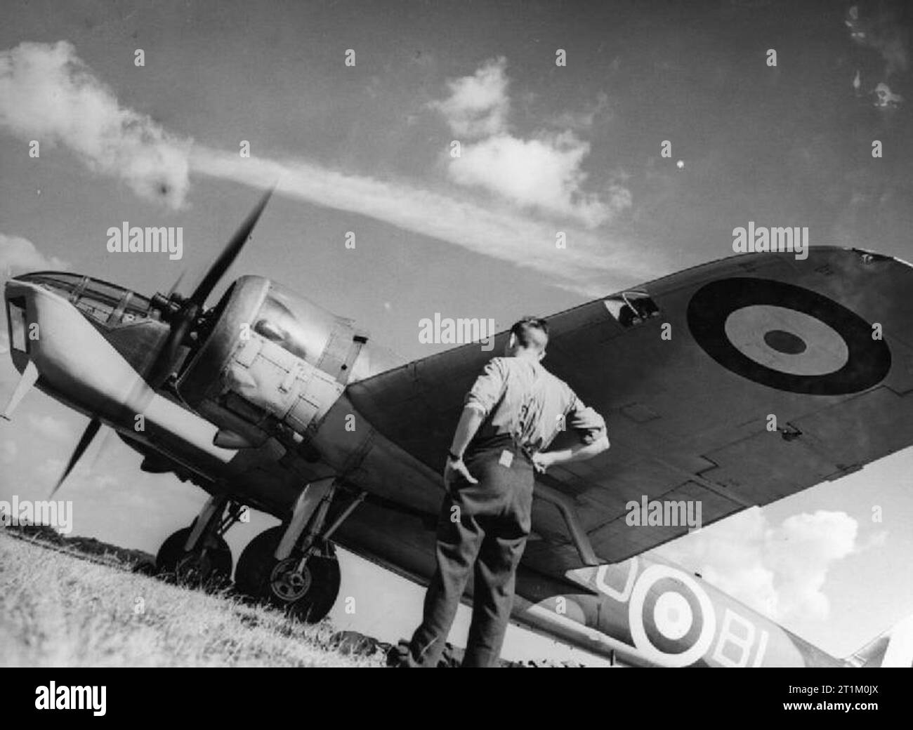 La Royal Air Force Bomber Command 1940 Un Bristol Blenheim Mk IV de No 40 e Escadron à Wyton, juillet 1940. Banque D'Images