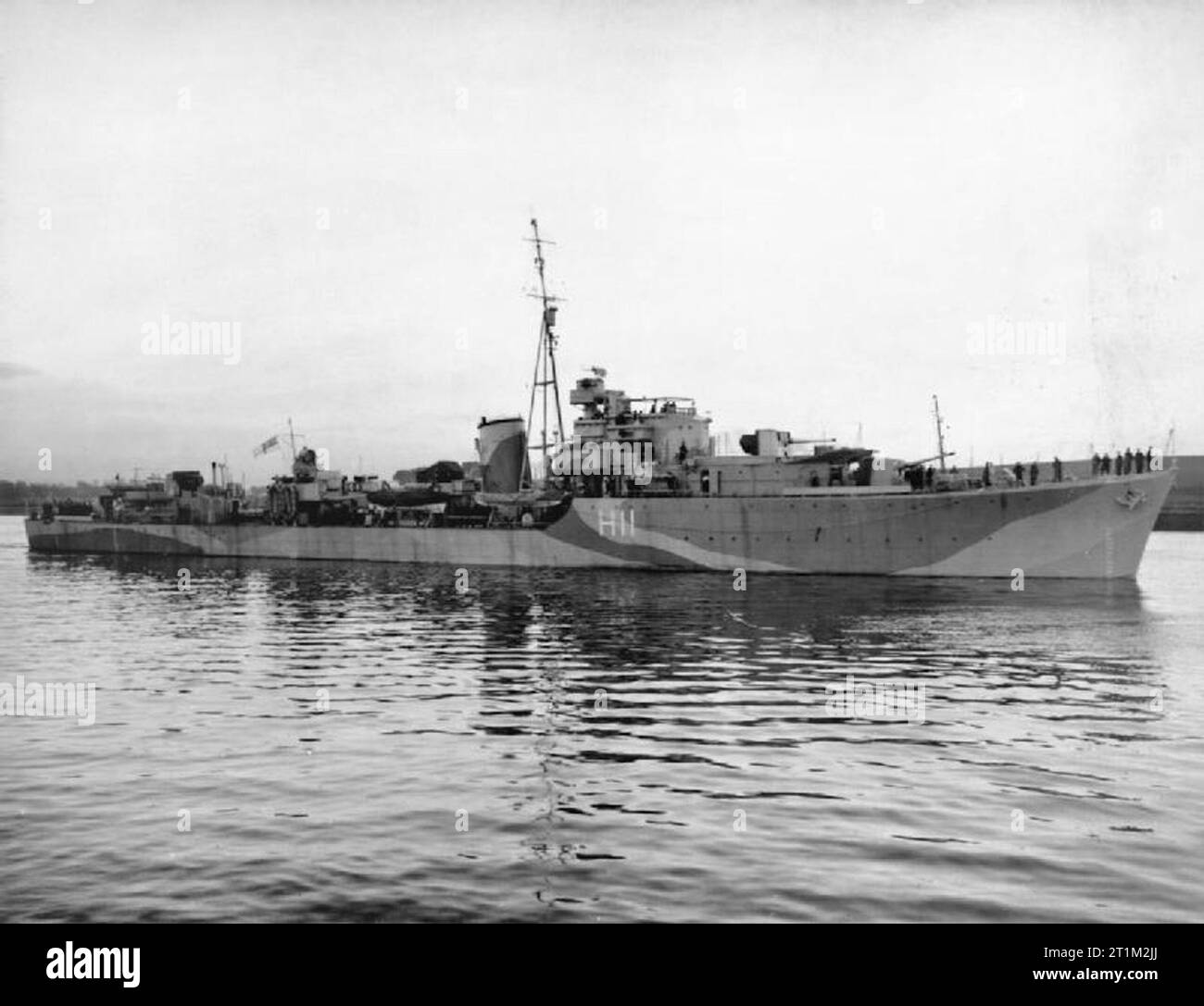 Le destroyer britannique HMS Racehorse sur la rivière Clyde est terminé. Banque D'Images