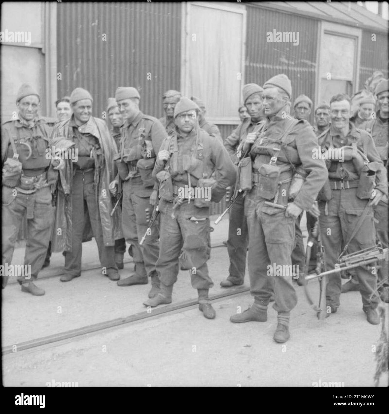 L'armée britannique dans le Royaume-Uni de 1939 hommes du commando no 4 après son retour d'un raid sur la côte française près de Boulogne, 22 avril 1942. Banque D'Images