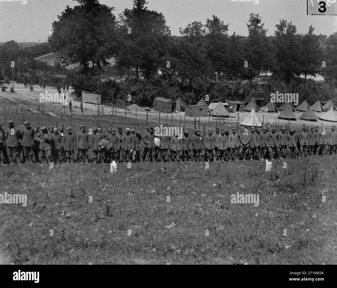 La bataille de la Somme, juillet - novembre 1916 prisonniers allemands capturés par les Britanniques au cours de l'offensive de la Somme, en juillet 1916. Banque D'Images