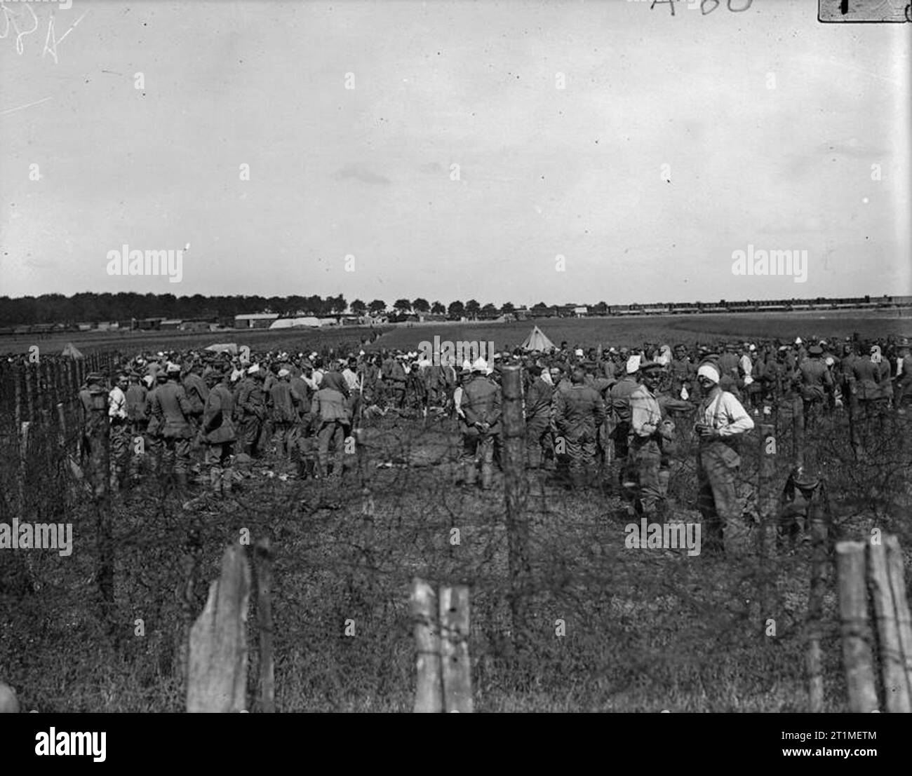 La bataille de la Somme, juillet - novembre 1916 prisonniers allemands capturés par les Britanniques au cours de l'offensive de la Somme, en juillet 1916. Banque D'Images