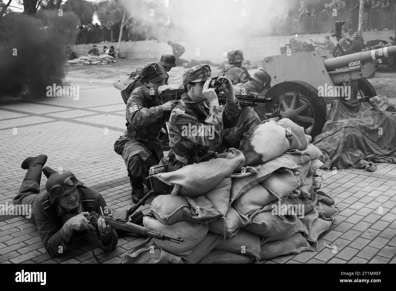 REVIVE LA foire de L'HISTOIRE, exposition d'histoire militaire de la Seconde Guerre mondiale à Ifema Madird, 14 octobre 2023, Espagne. Banque D'Images