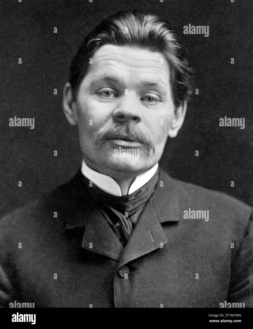 MAXIM GORKI 1868-1936) écrivain soviétique russe vers 1906 en visitant l'Amérique Banque D'Images