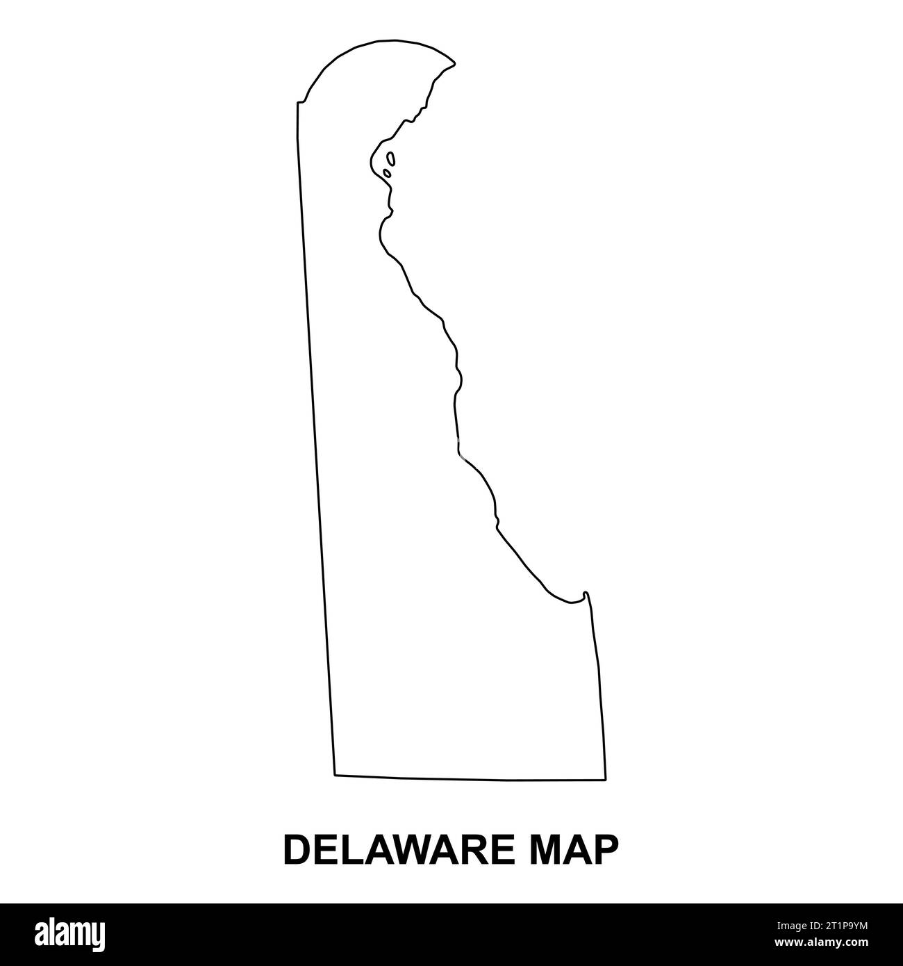 Forme de la carte du Delaware, États-unis d'amérique. Illustration vectorielle de symbole d'icône de concept plat . Illustration de Vecteur