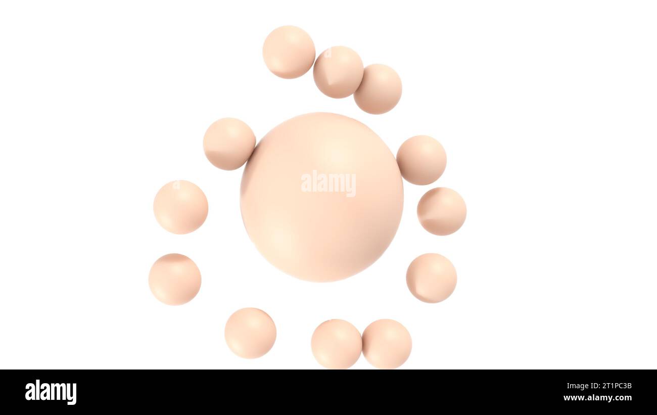 Sphères Fat cells Collider rendu 3D. Banque D'Images