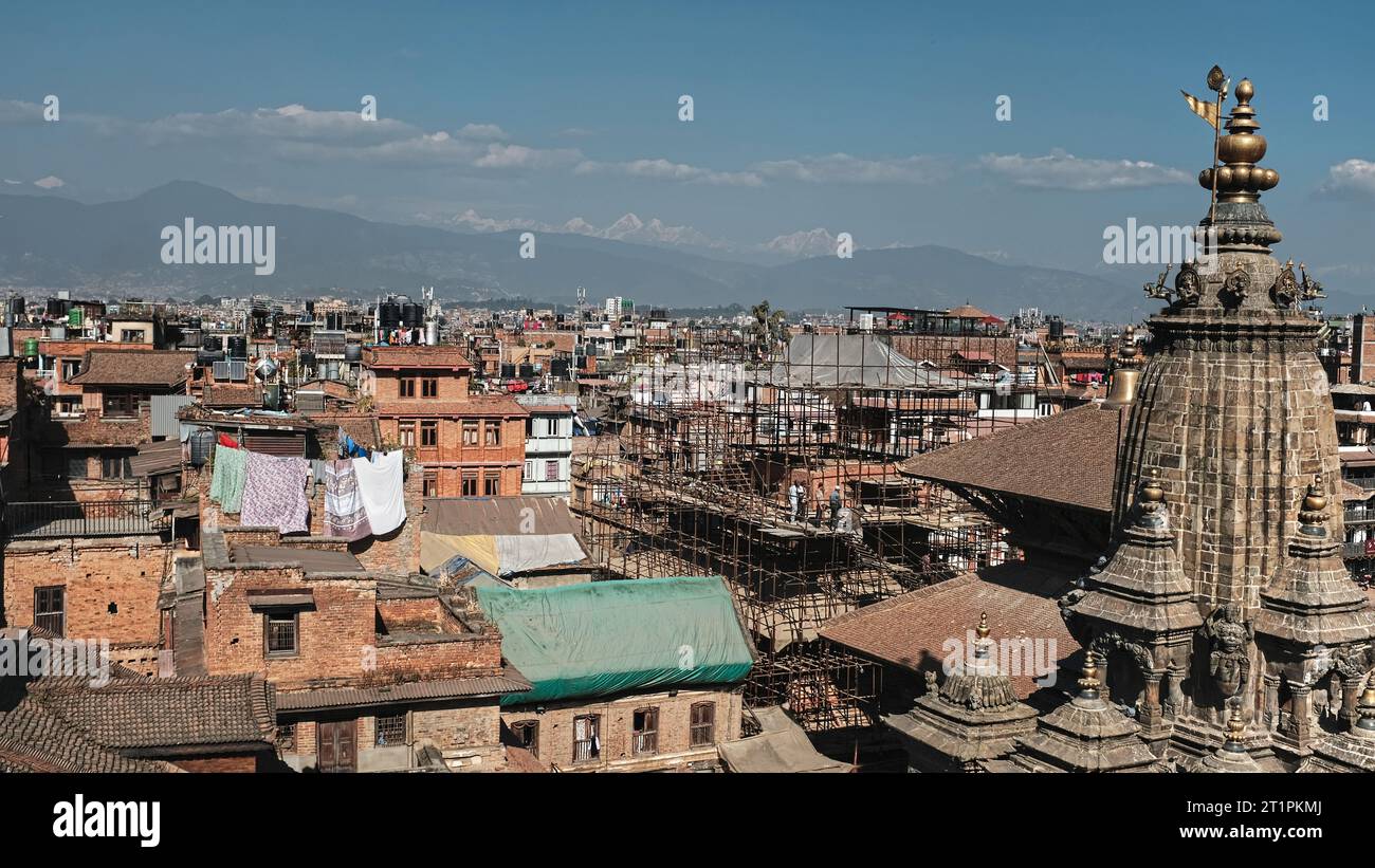 Vue sur les toits de Katmandou, Népal, Asie Banque D'Images