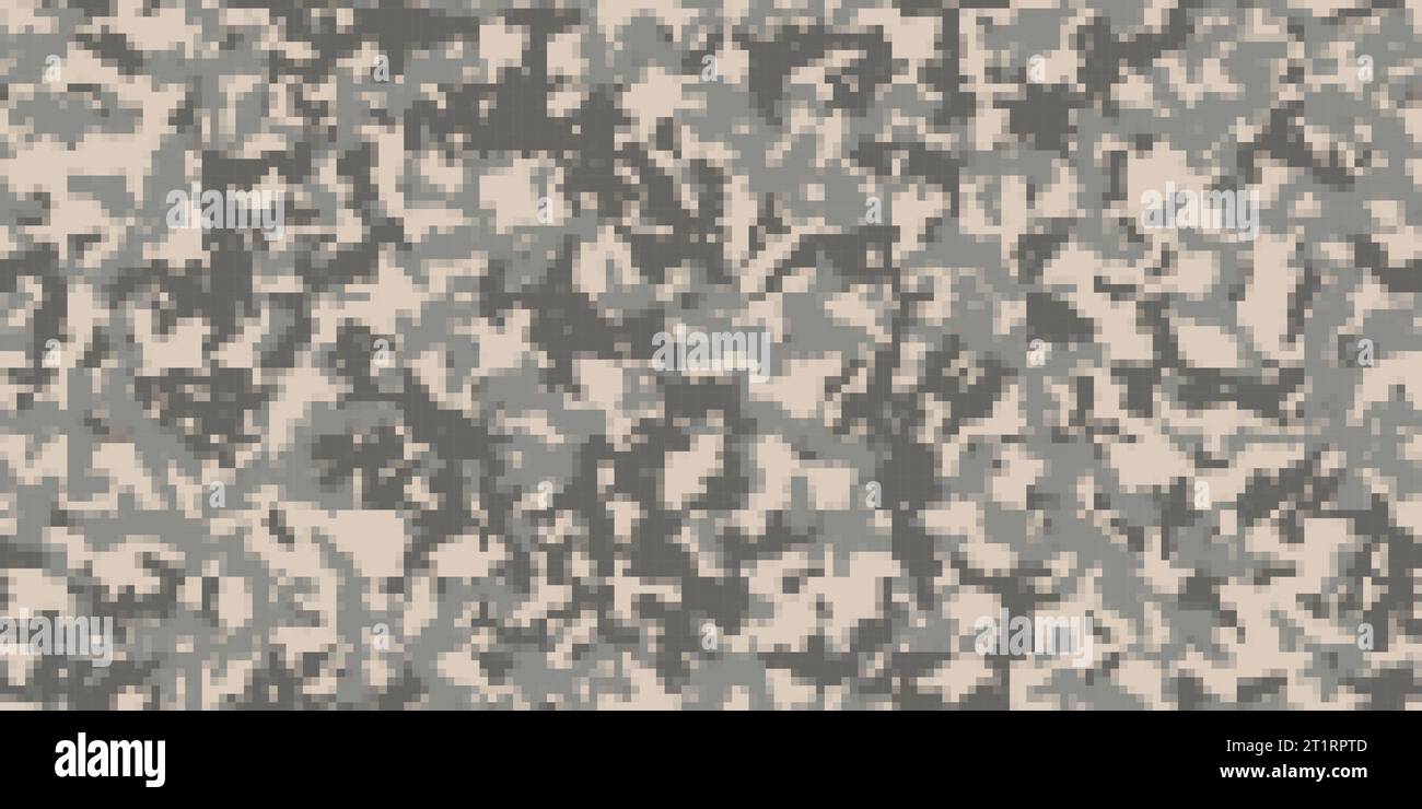 Morpat pixel Seamless Desert Army camouflage. Camouflage mosaïque numérique avec texture carrée. Arrière-plan vectoriel Illustration de Vecteur