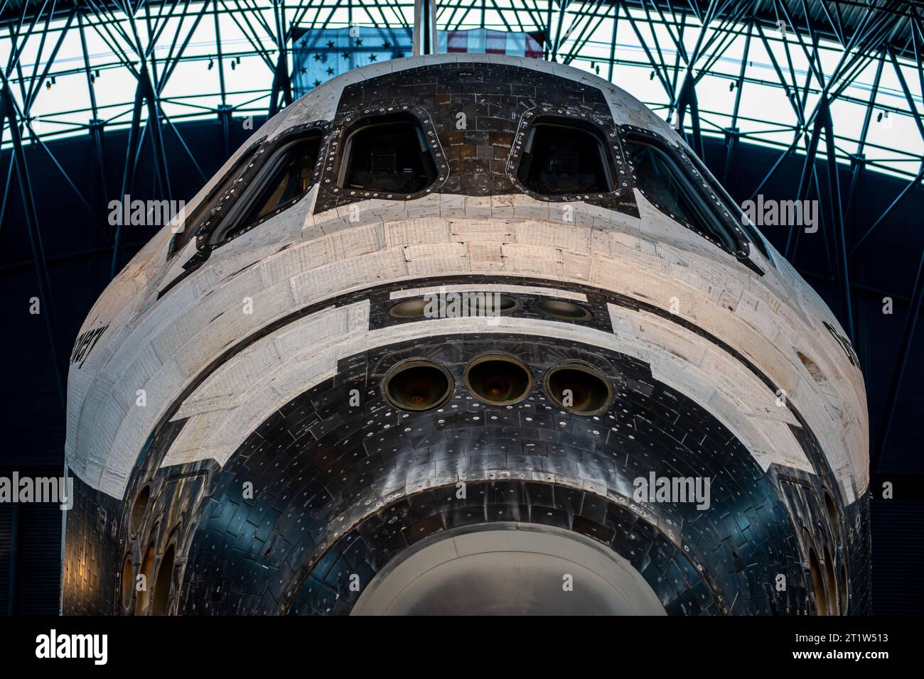 Gros plan image du cockpit d'une navette spatiale Banque D'Images