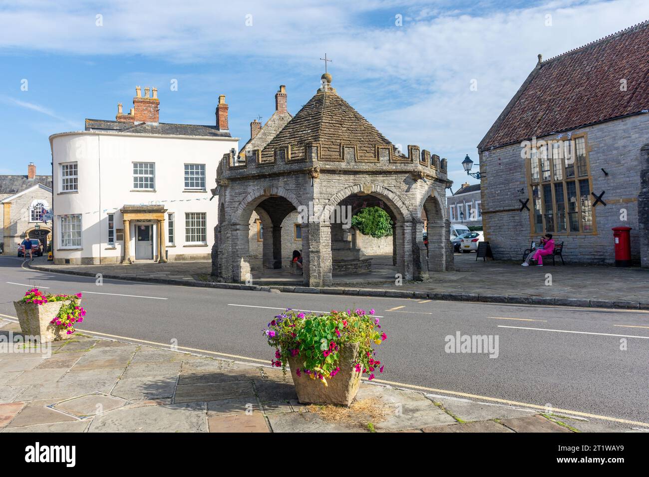 Butter Cross, Market Square, Somerton, Somerset, Angleterre, Royaume-Uni Banque D'Images