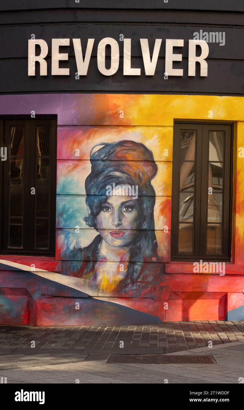 Image d'Amy Winehouse au bar de musique Liverpool Revolver Banque D'Images