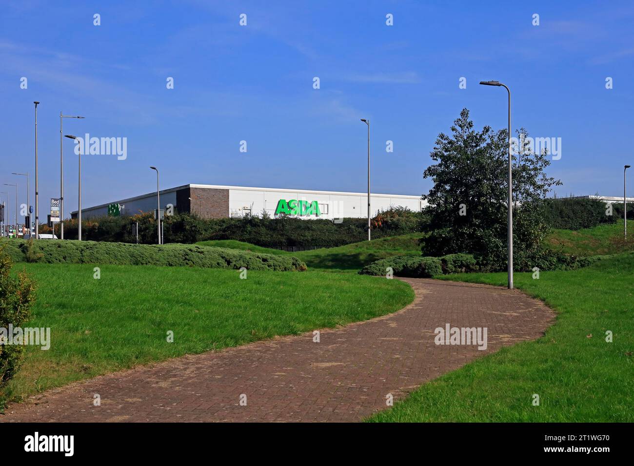 Vue du magasin Asda, Leckwith, Cardiff, Galles du Sud, 2023 Banque D'Images