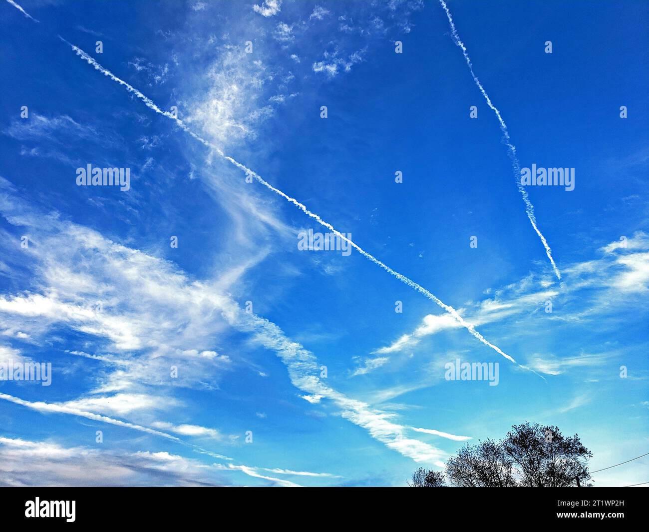 Nuages de ciel bleu Cloudscape Banque D'Images