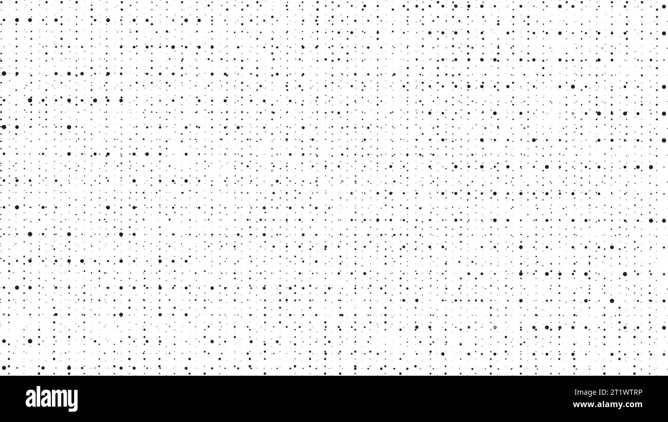 Motif en pointillés demi-tons noir et blanc. Illustration de Vecteur