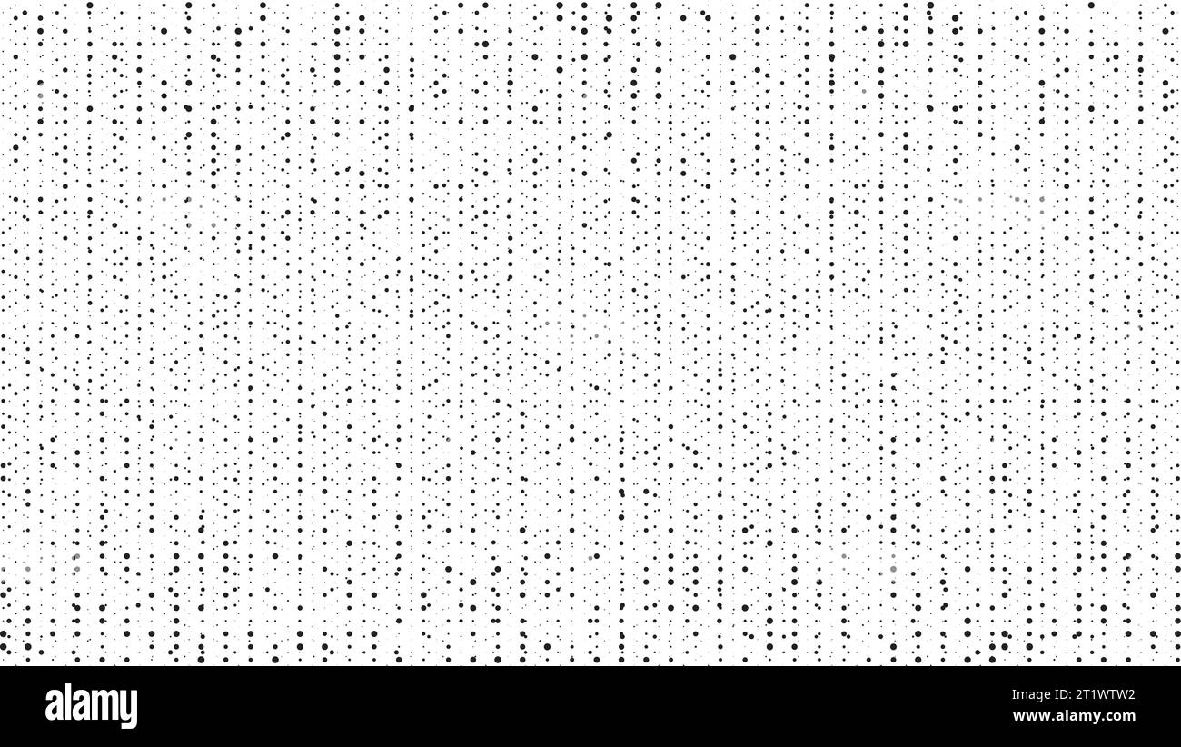 Motif en pointillés demi-tons noir et blanc. Illustration de Vecteur