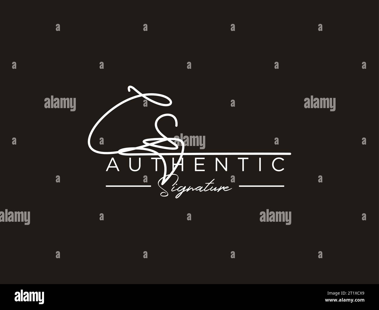 VECTEUR de modèle de logo DE signature CS. Illustration de Vecteur