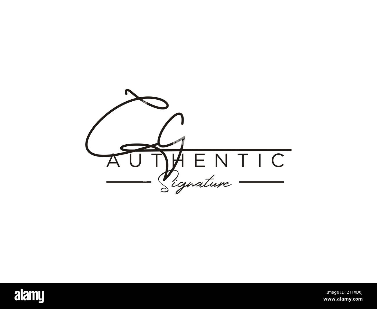 VECTEUR de modèle DE logo DE signature CC. Illustration de Vecteur