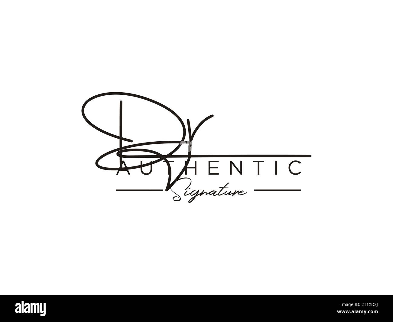 Vecteur de modèle de logo de signature DR. Illustration de Vecteur