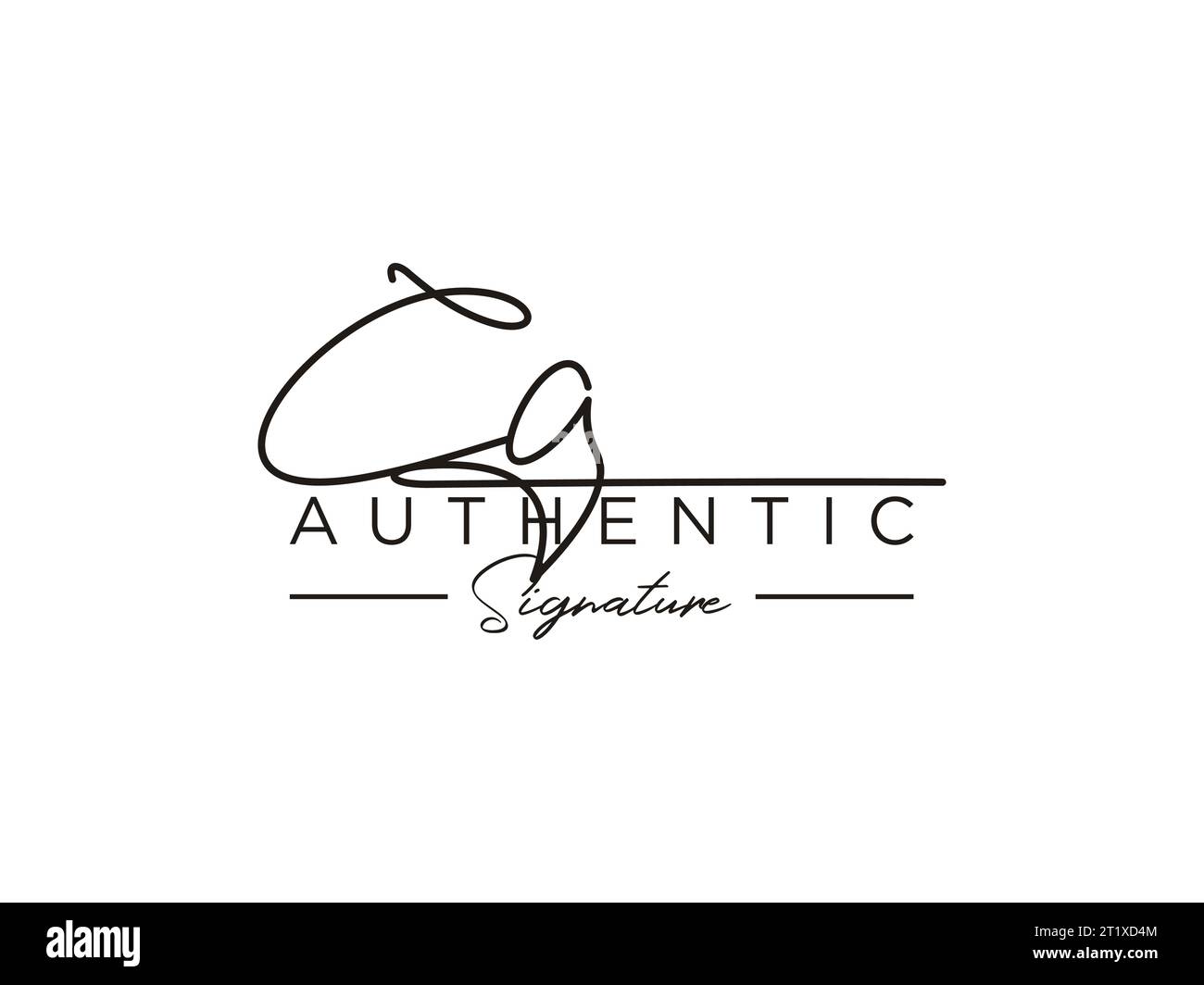 VECTEUR de modèle DE logo DE signature CA. Illustration de Vecteur