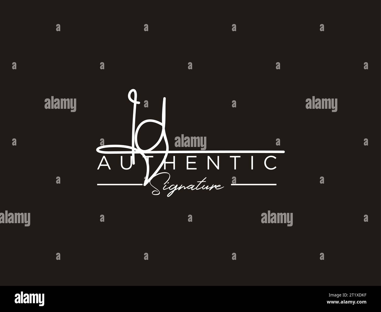 ID Signature logo modèle Vector. Illustration de Vecteur