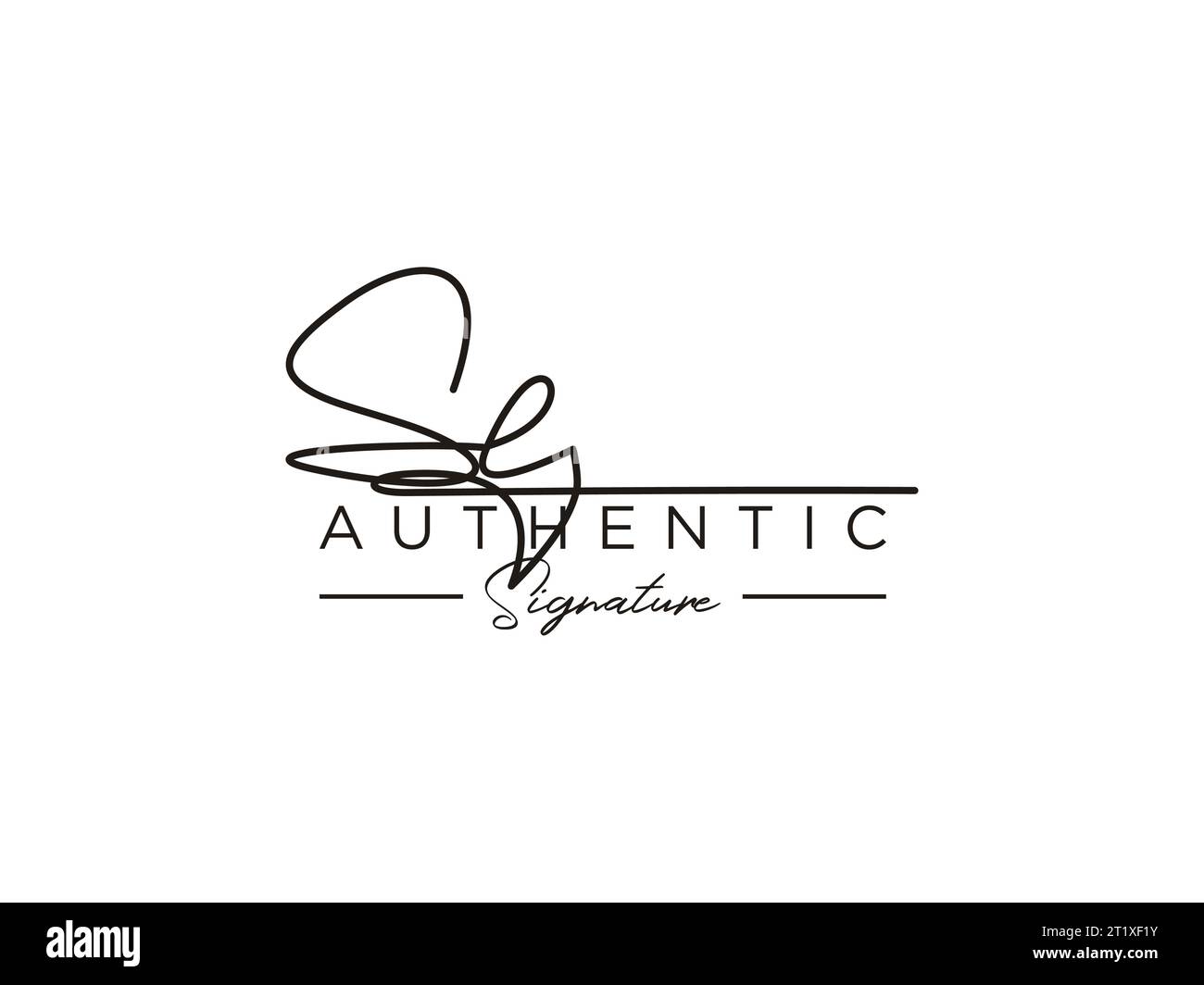 Modèle de logo Signature se Vector. Illustration de Vecteur