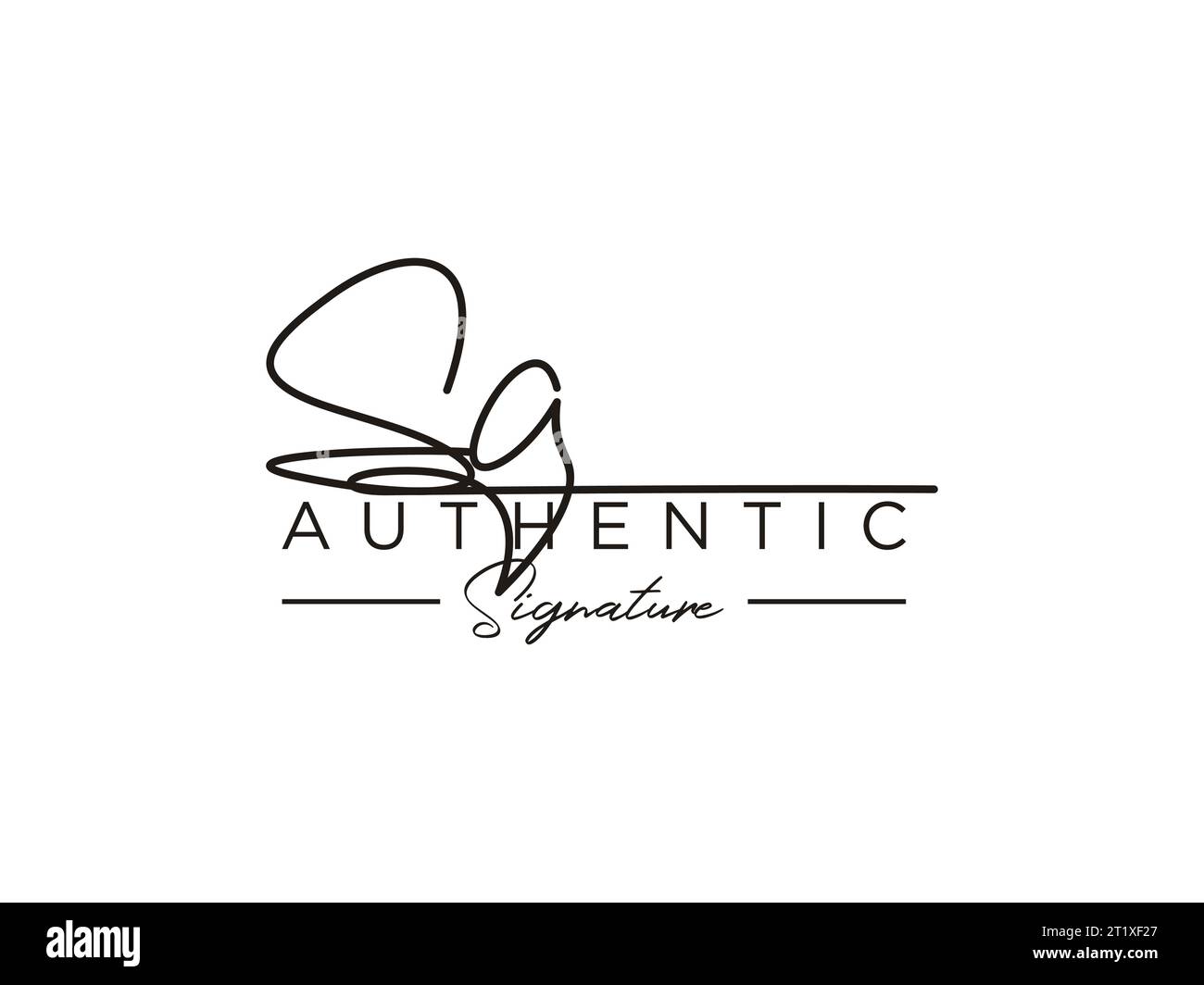 Vecteur de modèle de logo de signature sa. Illustration de Vecteur