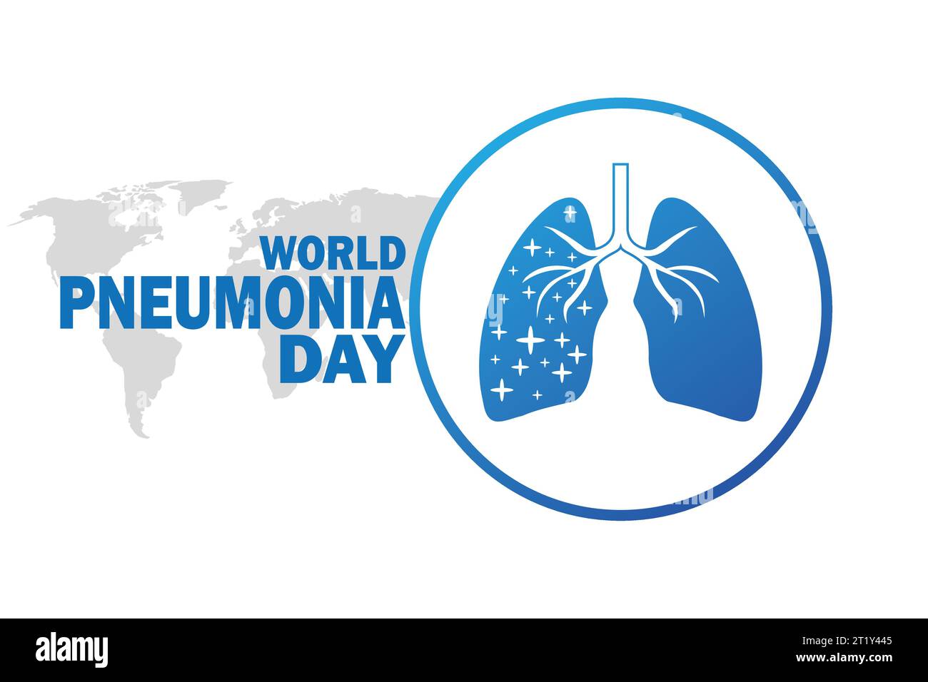 Illustration vectorielle de la Journée mondiale de la pneumonie. Convient pour carte de voeux, affiche et bannière. Illustration de Vecteur