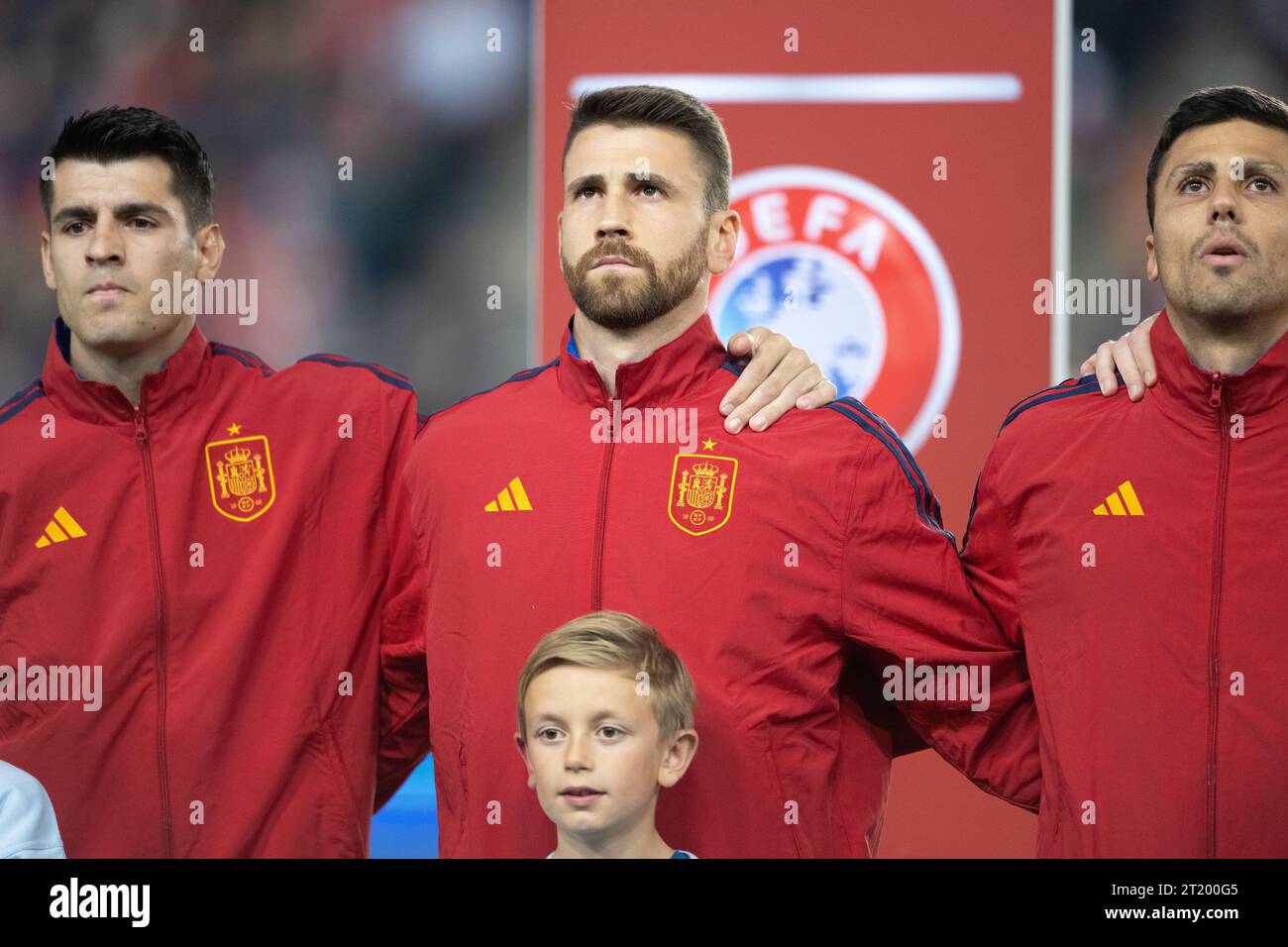 Oslo, Norvège. 15 octobre 2023. Unai Simon d'Espagne vu lors du match de qualification de l'UEFA Euro 2024 entre la Norvège et l'Espagne à Ullevaal Stadion à Oslo. (Crédit photo : Gonzales photo/Alamy Live News Banque D'Images