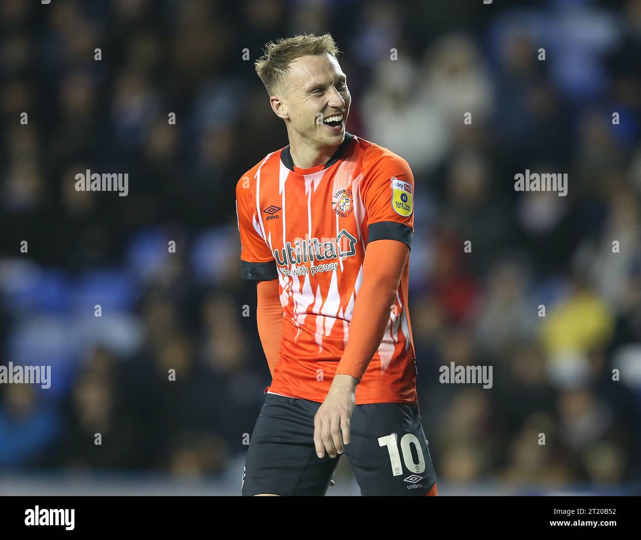 Cauley Woodrow de Luton Town. - Reading v Luton Town, Sky Bet Championship, Madejski Stadium, Londres, Royaume-Uni - 19 avril 2023. Usage éditorial uniquement - des restrictions DataCo s'appliquent Banque D'Images