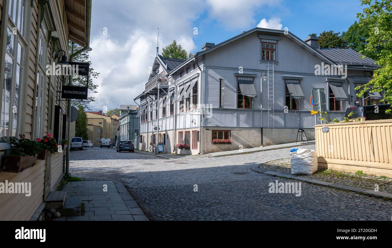 Vieille ville de Porvoo, Finlande Banque D'Images