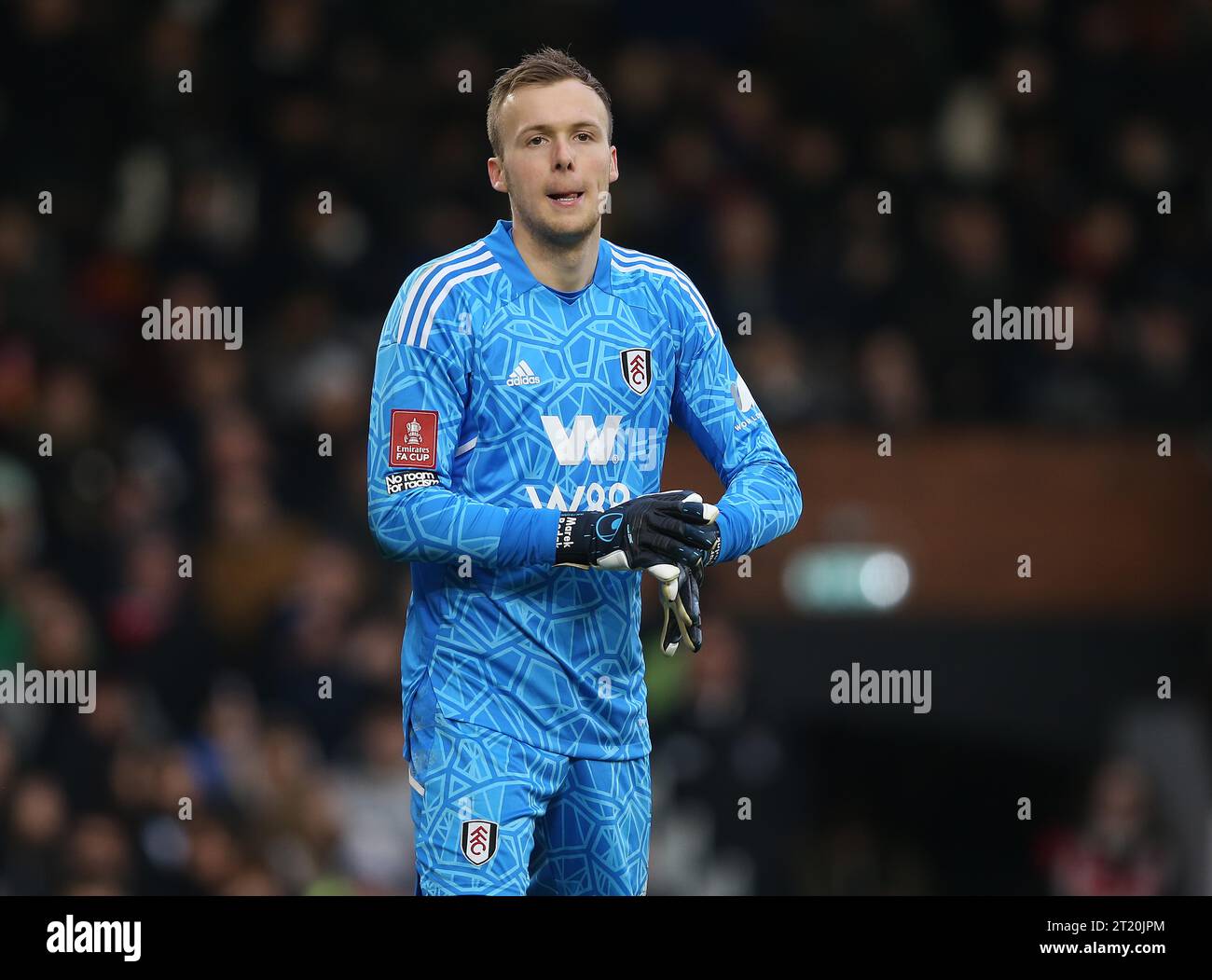 Marek Rodak de Fulham. - Fulham contre Sunderland, Emirates FA Cup, 4e tour, Craven Cottage Stadium, Londres, Royaume-Uni - 28 janvier 2023. Usage éditorial uniquement - des restrictions DataCo s'appliquent. Banque D'Images