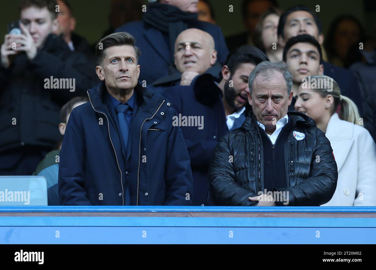 Steve Parish & Josh Harris Co. Propriétaires de Crystal Palace - Chelsea v Crystal Palace, Premier League, Stamford Bridge, Londres, Royaume-Uni - 15 janvier 2023 usage éditorial uniquement - des restrictions de DataCo s'appliquent Banque D'Images