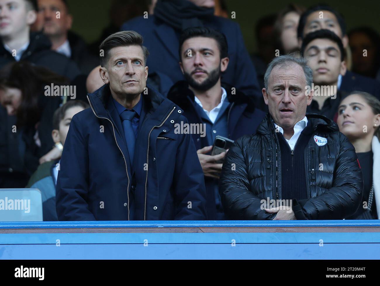 Steve Parish & Josh Harris Co propriétaires de Crystal Palace. - Chelsea v Crystal Palace, Premier League, Stamford Bridge, Londres, Royaume-Uni - 15 janvier 2023 usage éditorial uniquement - des restrictions DataCo s'appliquent Banque D'Images