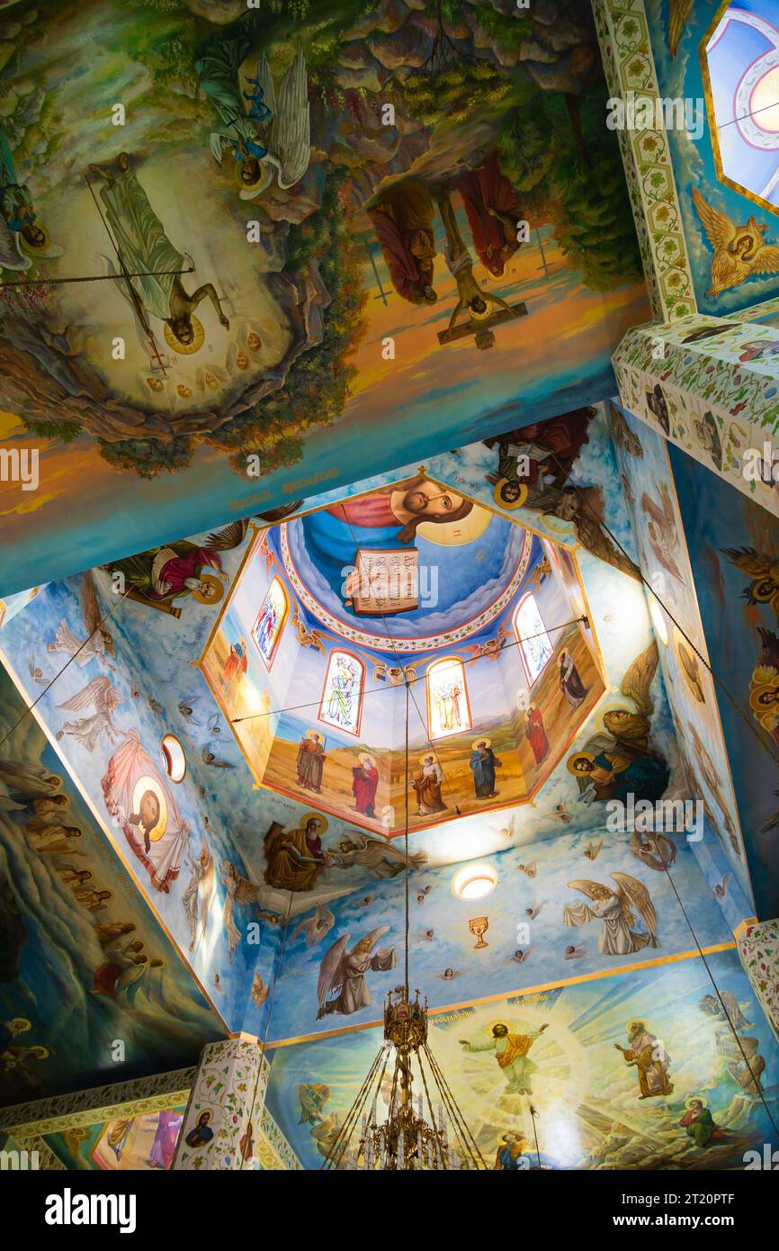 Intérieur de l'église orthodoxe russe d'Apostolou Andreas, Saint André, Sainte Métropole de Tamason et Oreinis, Episkopeio, Nicosie, Chypre Banque D'Images