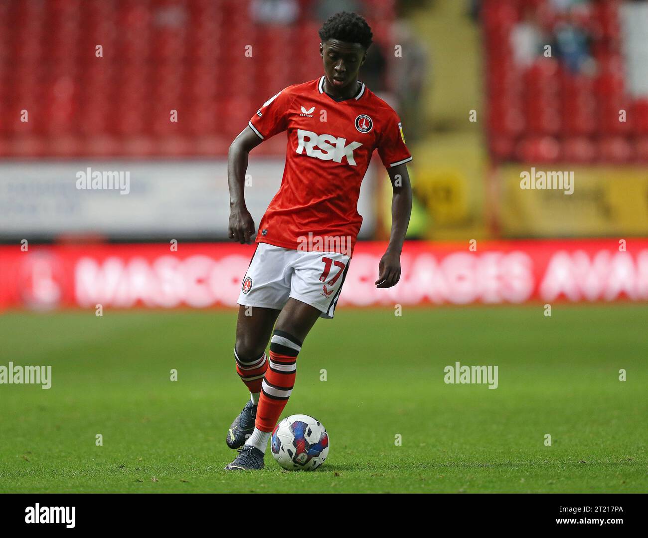 Jesuran Rak-Sakyi de Charlton Athletic prêté par Crystal Palace. - Charlton Athletic v Plymouth Argyle, Sky Bet League One, The Valley, Charlton, Royaume-Uni - 16 août 2022 usage éditorial uniquement - des restrictions de DataCo s'appliquent Banque D'Images