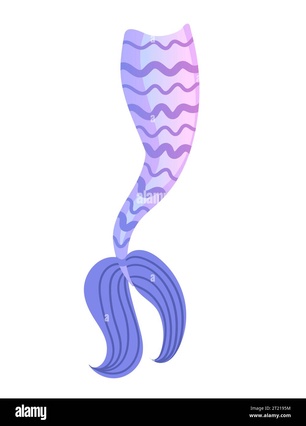 Queue de sirène pour costume ou cosplay illustration vectorielle de couleur violette isolée sur fond blanc Illustration de Vecteur