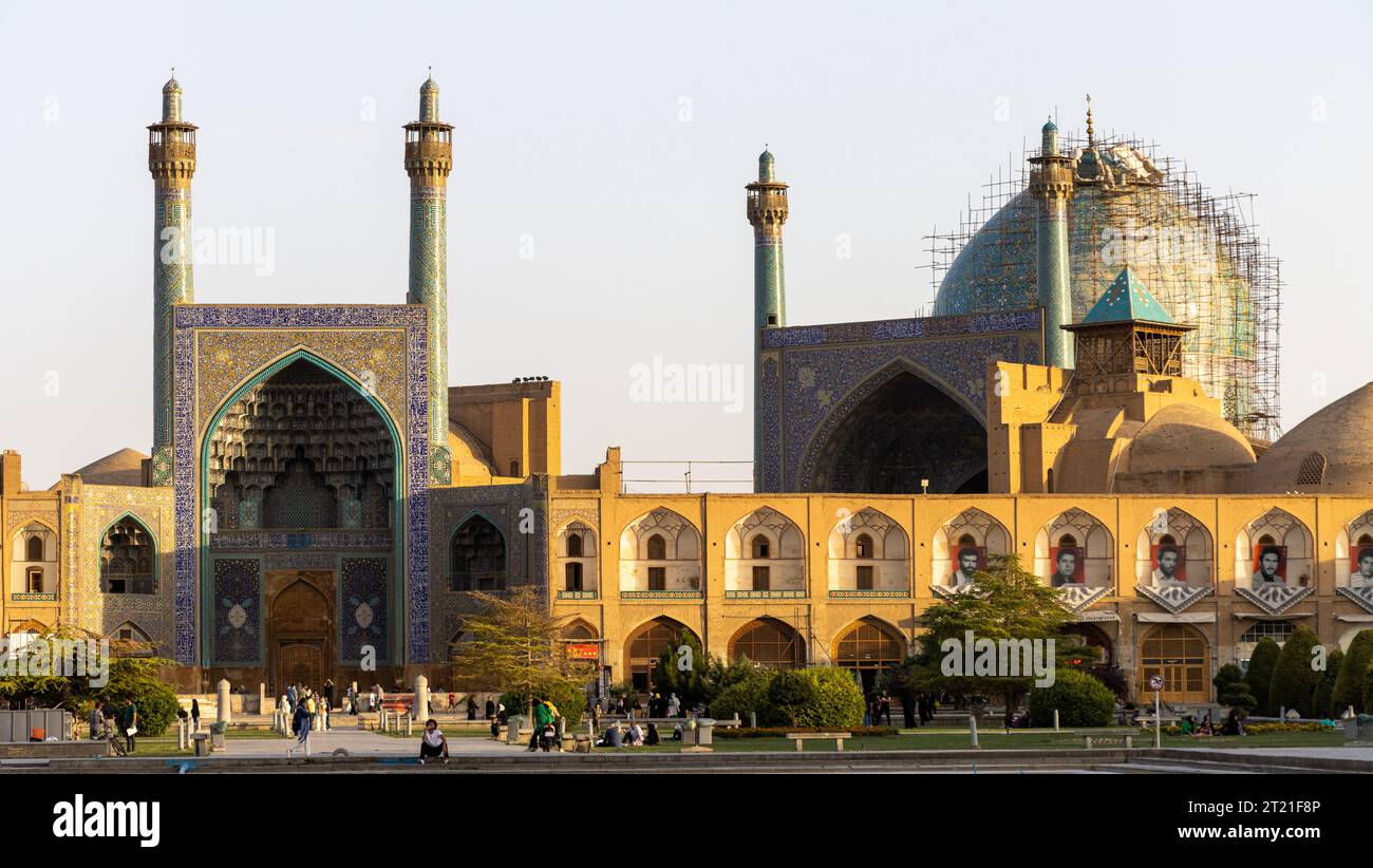 Ispahan, Iran - juillet 31 2023 : place Naqsh-e Jahan. Situé dans le centre d'Ispahan, c'est la plus grande place d'Iran et d'Asie du Sud-Ouest. Le carré Banque D'Images