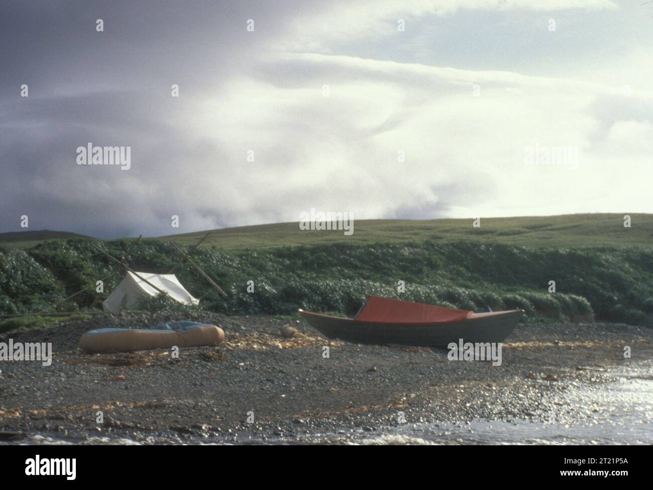 Photo prise en septembre 1970. Sujets : AMNWR ; Alaska Maritime National Wildlife refuge ; Îles ; Aléoutiennes Island Unit ; Biologie ; recherche; historique ; Alaska. . 1998 - 2011. Banque D'Images