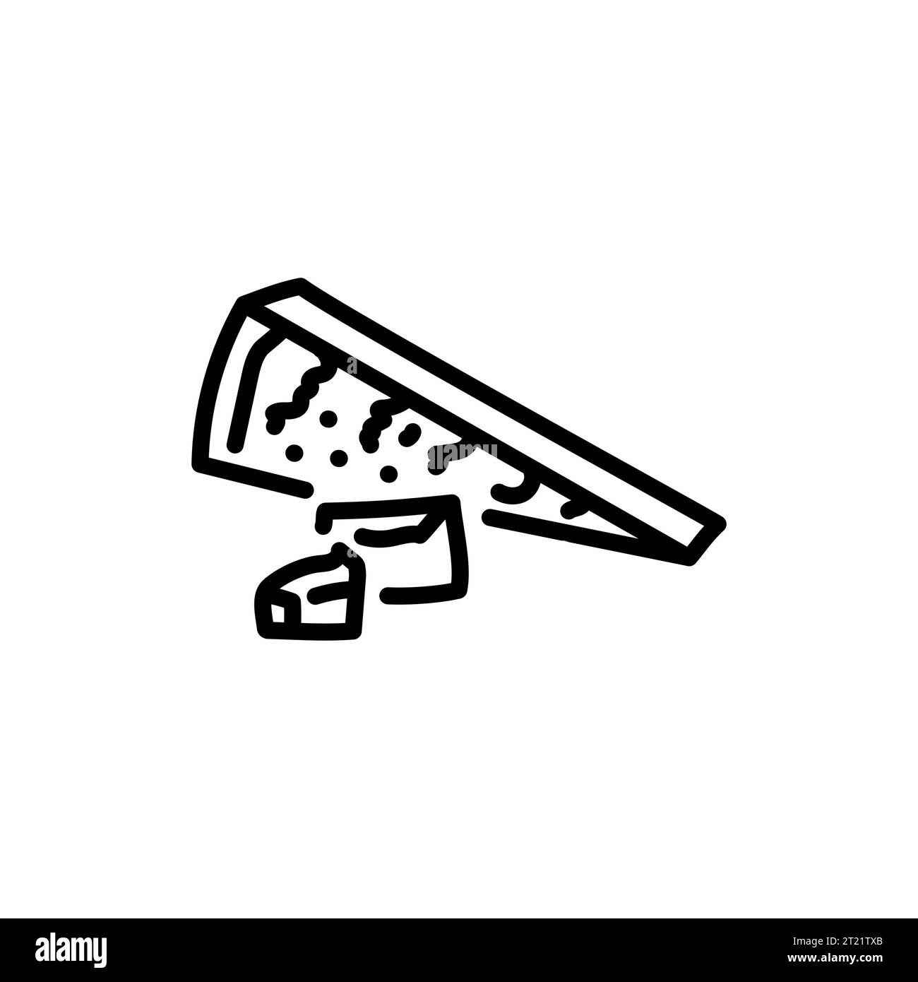 Icône de ligne de couleur du signe de fromage parmesan. Pictogramme pour page Web. Illustration de Vecteur