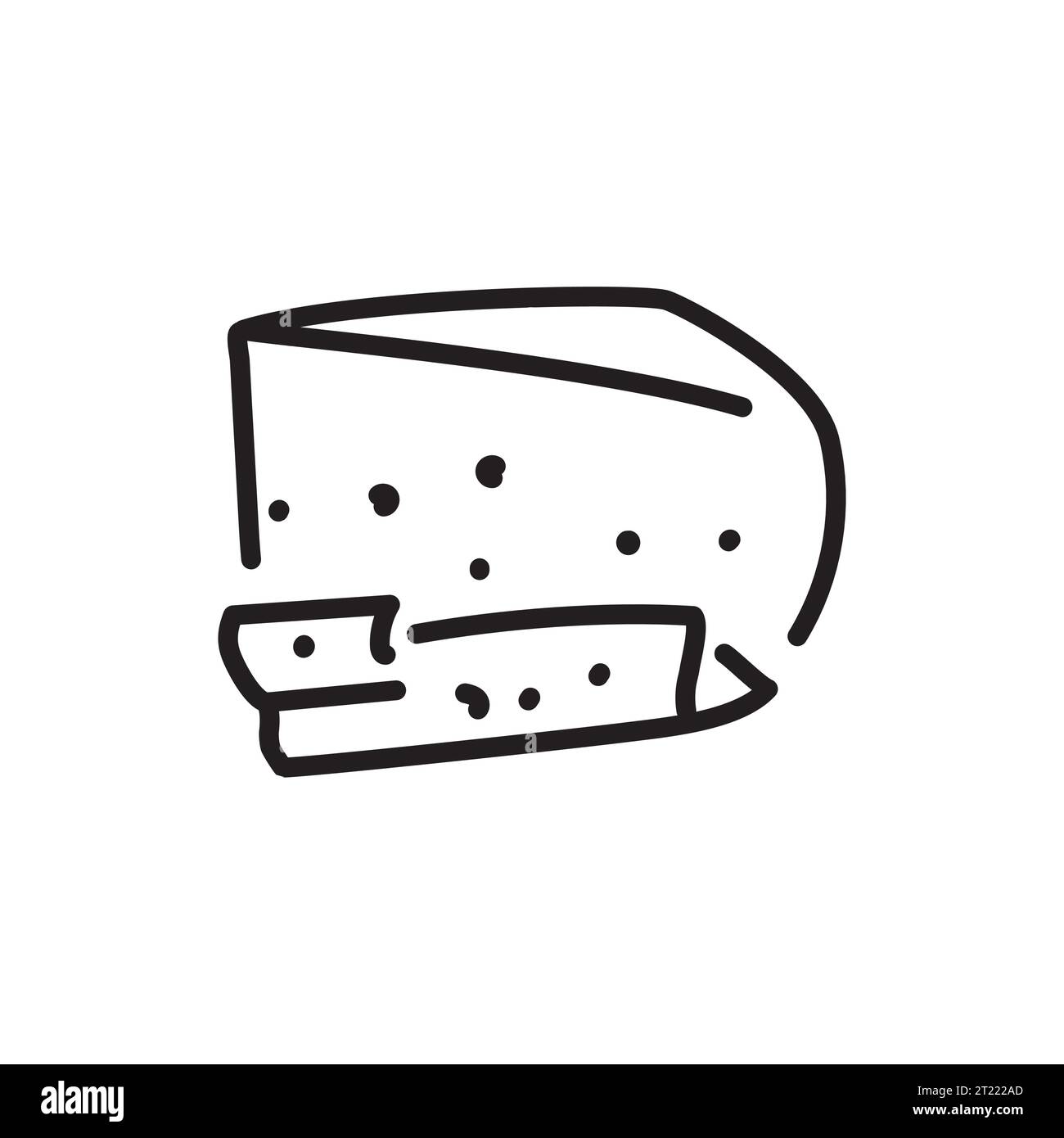 Icône de ligne de couleur du signe de fromage Gouda. Pictogramme pour page Web. Illustration de Vecteur