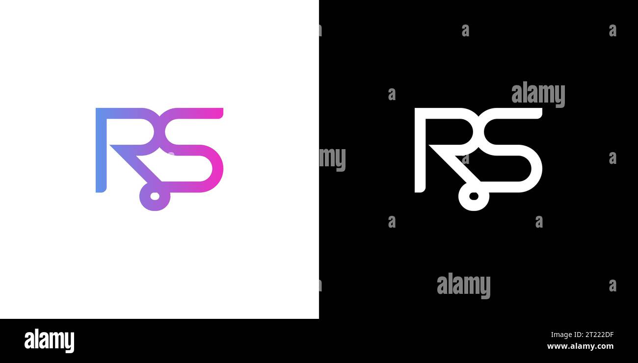 Logo RS, monogramme RS, logo RS initial, lettre logo RS, icône, vecteur Illustration de Vecteur