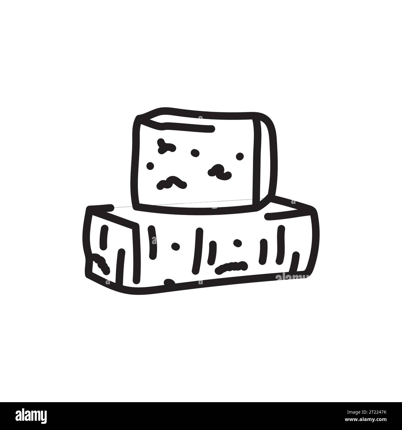 Icône de ligne de couleur du signe de fromage Limburger. Pictogramme pour page Web. Illustration de Vecteur