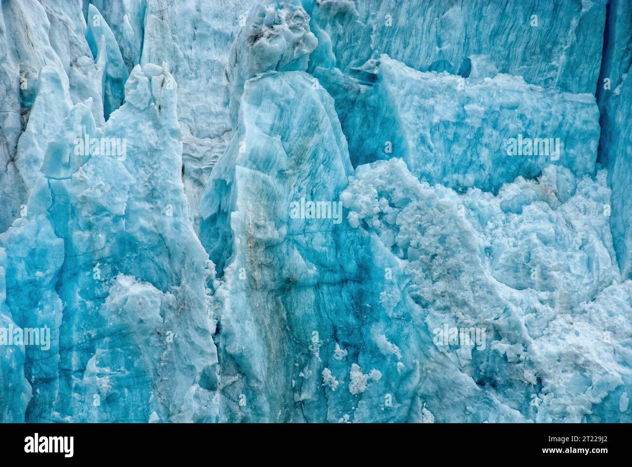Visage du glacier du 14 juillet, Svalbard, Norvège Banque D'Images