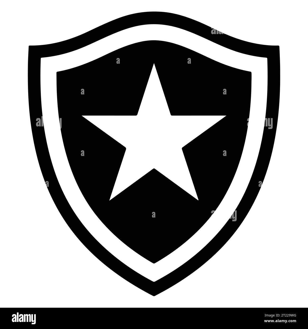 Botafogo de Futebol e Regatas logo coloré système de ligue de football professionnel brésilien, Illustration vectorielle image abstraite Illustration de Vecteur
