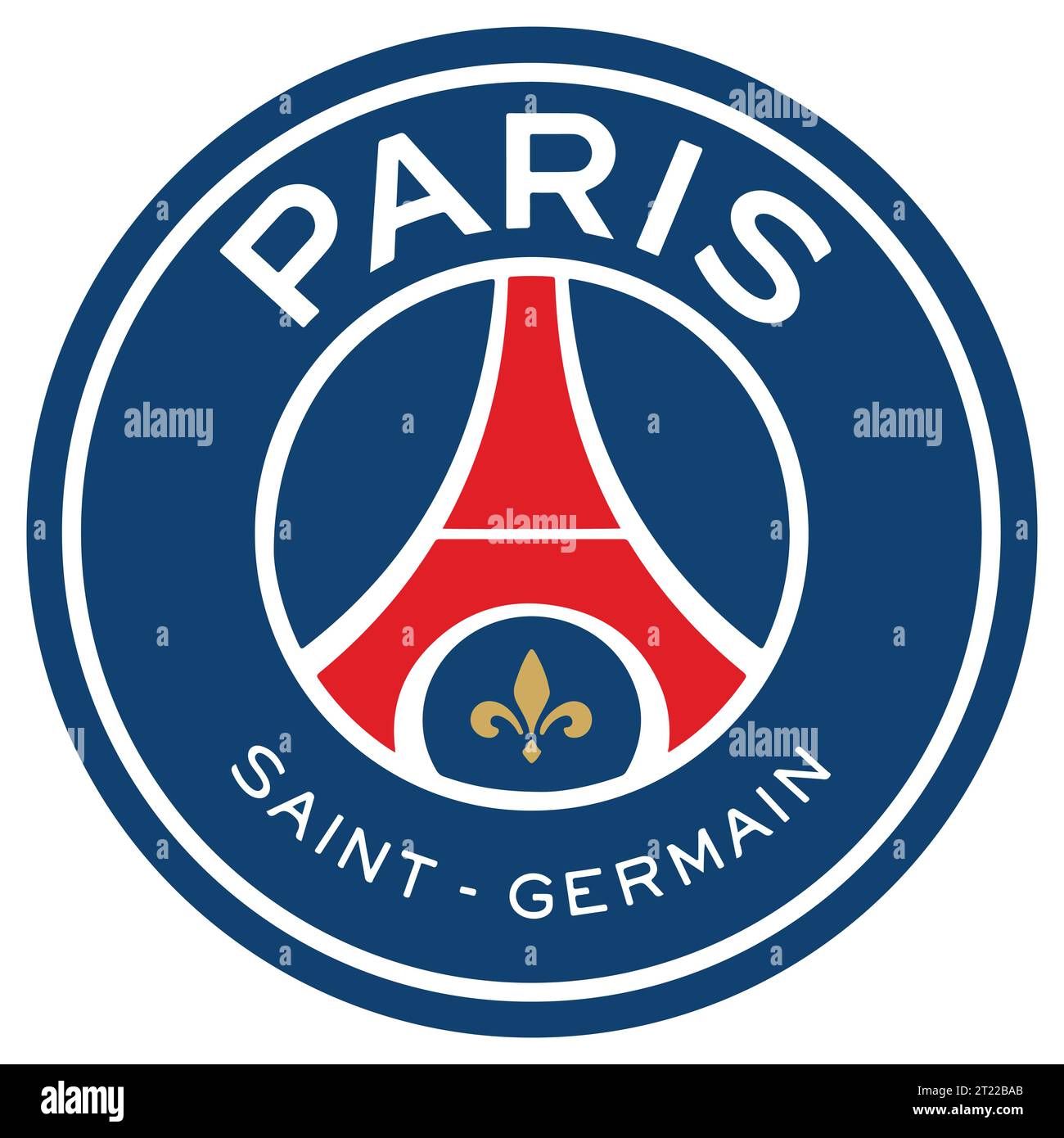 Paris Saint Germain FC – PSG Colorful logo France système de ligue de football professionnel, Illustration vectorielle image abstraite Illustration de Vecteur